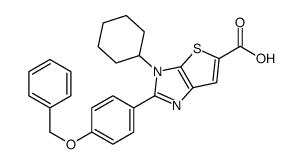 3H-Thieno[2,3-d]imidazole-5-carboxylic acid,3-cyclohexyl-2-[4-(phenylmethoxy)phenyl]-结构式