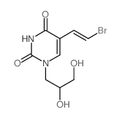 2,4(1H,3H)-Pyrimidinedione,5-(2-bromoethenyl)-1-(2,3-dihydroxypropyl)-, (E)- (9CI) Structure