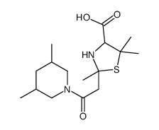 2-[2-(3,5-dimethyl-1-piperidyl)-2-oxo-ethyl]-2,5,5-trimethyl-thiazolid ine-4-carboxylic acid结构式