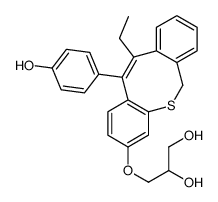 3-[[(11Z)-11-ethyl-12-(4-hydroxyphenyl)-6H-benzo[c][1]benzothiocin-3-yl]oxy]propane-1,2-diol结构式