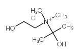 (2-hydroxyethyl)(1-hydroxy-1-methylethyl)dimethylammonium chloride Structure