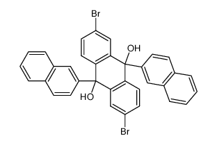 2,6-dibromo-9,10-di(2-naphthyl)-9,9,10,10-tetrahydroanthracene-9,10-diol Structure