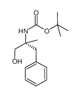tert-butyl ((1R)-1-benzyl-2-hydroxy-1-methylethyl)carbamate结构式