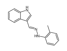 3-((2-(o-tolyl)hydrazono)methyl)-1H-indole结构式