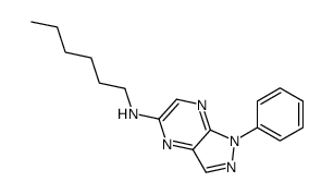 N-hexyl-1-phenylpyrazolo[3,4-b]pyrazin-5-amine结构式
