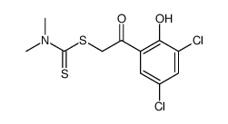 2-Hydroxy-3,5-dichlorophenacyl-N,N-dimethyldithiocarbamate结构式