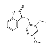 3-[(2,4-dimethoxyphenyl)methyl]-1,3-benzoxazole-2-thione结构式