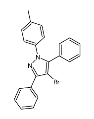 4-Bromo-3,5-diphenyl-1-p-tolyl-1H-pyrazole结构式