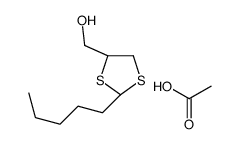 acetic acid,[(2R,4S)-2-pentyl-1,3-dithiolan-4-yl]methanol Structure