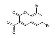 6,8-dibromo-3-nitrochromen-2-one结构式