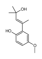 2-(4-hydroxy-4-methylpent-2-en-2-yl)-4-methoxyphenol结构式
