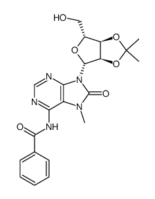 N6-benzoyl-7,8-dihydro-2',3'-O-isopropylidene-7-methyl-8-oxoadenosine Structure