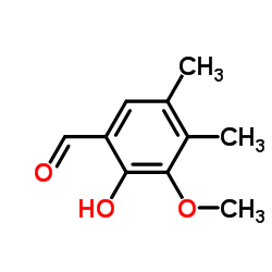 2-HYDROXY-3-METHOXY-4,5-DIMETHYL-BENZALDEHYDE结构式