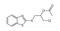 2-(2-acetoxy-3-chloropropylthio)benzothiazole Structure