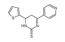 4-pyridin-4-yl-6-thiophen-2-yl-5,6-dihydro-1H-pyrimidine-2-thione结构式