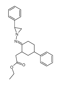 ethyl 2-(5-phenyl-2-((2-phenylaziridin-1-yl)imino)cyclohexyl)acetate结构式