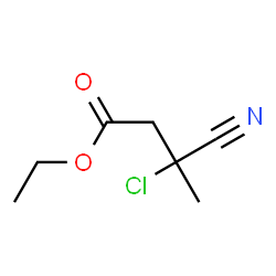 Butyric acid, 3-chloro-3-cyano-, ethyl ester (7CI) Structure