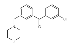 3-CHLORO-3'-THIOMORPHOLINOMETHYL BENZOPHENONE Structure