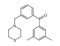 3,5-DIMETHYL-3'-THIOMORPHOLINOMETHYL BENZOPHENONE Structure