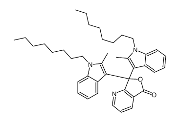 7,7-bis(2-methyl-1-octylindol-3-yl)furo[3,4-b]pyridin-5-one结构式