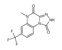 5-Methyl-7-trifluoromethyl-2H,5H-[1,2,4]triazolo[4,3-a]quinoxaline-1,4-dione结构式
