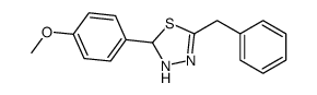 5-benzyl-2-(4-methoxyphenyl)-2,3-dihydro-1,3,4-thiadiazole Structure