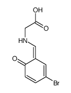 2-[(3-bromo-6-oxocyclohexa-2,4-dien-1-ylidene)methylamino]acetic acid Structure