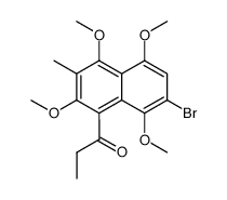 1-(7-bromo-2,4,5,8-tetramethoxy-3-methylnaphthalen-1-yl)propan-1-one结构式