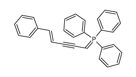 triphenyl(5-phenylpent-4-en-2-yn-1-ylidene)-5-phosphane结构式