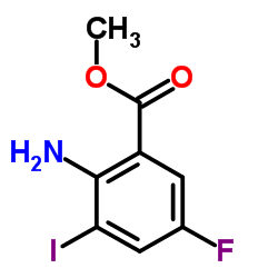 Methyl 2-amino-5-fluoro-3-iodobenzoate结构式