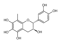 (2R,3S)-3,5,6,7,3',4'-hexahydroxy-8-methylflavan Structure