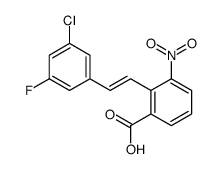 (E)-2-(3-CHLORO-5-FLUOROSTYRYL)-3-NITROBENZOIC ACID结构式