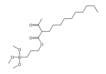 3-trimethoxysilylpropyl 2-acetyldodecanoate结构式
