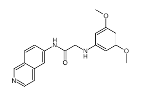 2-(3,5-dimethoxyanilino)-N-isoquinolin-6-ylacetamide结构式