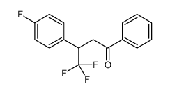 4,4,4-trifluoro-3-(4-fluorophenyl)-1-phenylbutan-1-one结构式