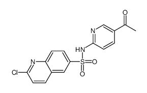 N-(5-acetylpyridin-2-yl)-2-chloroquinoline-6-sulfonamide Structure