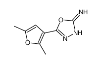 5-(2,5-dimethylfuran-3-yl)-1,3,4-oxadiazol-2-amine结构式