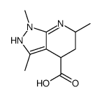 1,3,6-trimethyl-2,4,5,6-tetrahydropyrazolo[3,4-b]pyridine-4-carboxylic acid结构式