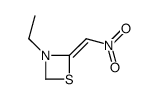 3-ethyl-2-(nitromethylidene)-1,3-thiazetidine Structure