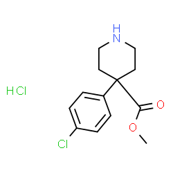 4-(4-CHLOROPHENYL)-4-PIPERIDINECARBOXYLIC ACID METHYL ESTER HYDROCHLORIDE结构式