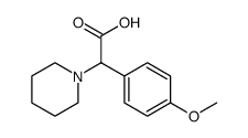 1-Piperidineacetic acid, α-(4-methoxyphenyl)结构式