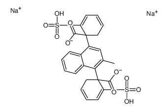 disodium 1,1'-(2-methyl-1,4-naphthylene) bis[2-sulphonatobenzoate] Structure