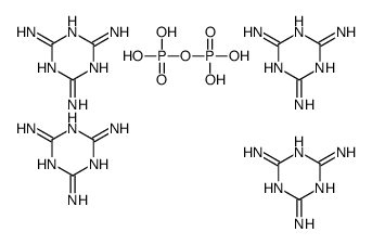 diphosphoric acid, compound with 1,3,5-triazine-2,4,6-triamine (1:4) Structure