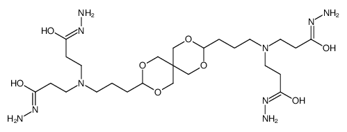 N,N'-(2,4,8,10-tetraoxaspiro[5.5]undecane-3,9-diyldipropane-1,3-diyl)bis[N-(3-hydrazino-3-oxopropyl)-beta-alaninohydrazide] Structure