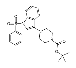 2-Methyl-2-propanyl 4-[1-(phenylsulfonyl)-1H-pyrrolo[2,3-b]pyridi n-3-yl]-1-piperazinecarboxylate Structure