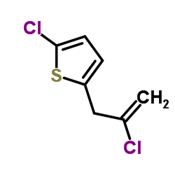 2-Chloro-5-(2-chloro-2-propen-1-yl)thiophene结构式