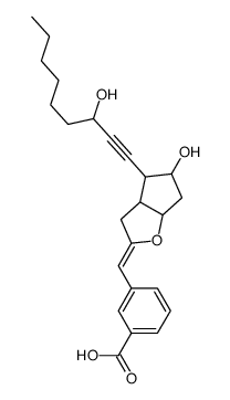 3-[(E)-[5-hydroxy-4-(3-hydroxynon-1-ynyl)-3,3a,4,5,6,6a-hexahydrocyclopenta[b]furan-2-ylidene]methyl]benzoic acid Structure