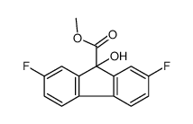 methyl 2,7-difluoro-9-hydroxyfluorene-9-carboxylate结构式