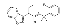 2-(1,2-benzoxazol-3-yl)-N-[2-(2-fluorophenyl)propan-2-yl]butanamide结构式