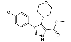 methyl 4-(4-chlorophenyl)-3-morpholin-4-yl-1H-pyrrole-2-carboxylate结构式